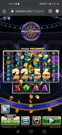 ComeOn Who Wants To Be A Millionaire player big win