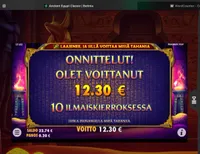 Pragmatic Play Ancient Egypt Classic player big win Player wins impressive 61.5x win on the Pragmatic Play game Ancient Egypt Classic. A small 0.2€ bet paid out a total of 12.3€ at Betinia Casino.