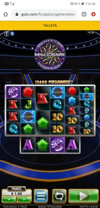 Guts Who Wants To Be A Millionaire Megaways player big win