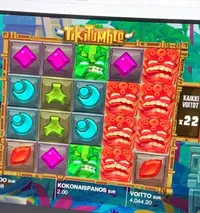 Casinohuone Tiki Tumble iso voitto