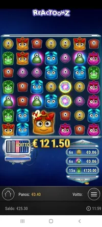 Rocket Casino Reactoonz player big win