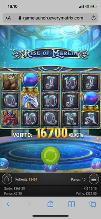 Spela Rise of Merlin player big win