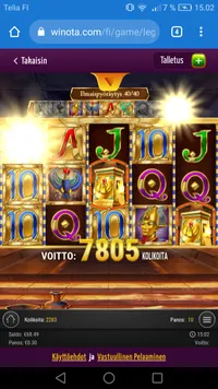 Winota Casino legacy of dead iso voitto