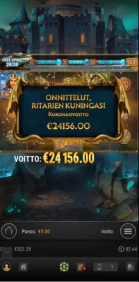 VideoSlots the sword of grail player big win Player lands whopping 4831.2x win on the game the sword of grail . A small 5€ bet paid out a total of 24156€ at VideoSlots.