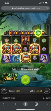 Rocket Casino The Green Knight  player big win