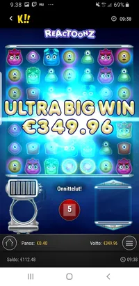Kazoom Casino Reactoonz iso voitto Player wins massive 874.8999999999999x win on the Play'N GO game Reactoonz. A small 0.4€ bet paid out a total of 349.96€ at Kazoom Casino.