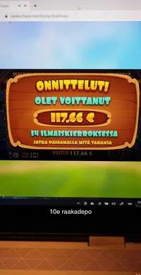 Chanz The Dog House iso voitto Player wins whopping 588.3x win on the Unknown game The Dog House. A small 0.2€ bet paid out a total of 117.66€ at Chanz.