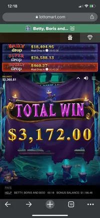 Lottomart Casino Betty, Boris and Boo player big win