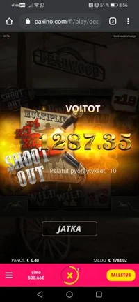 Nolimit City Deadwood player big win
