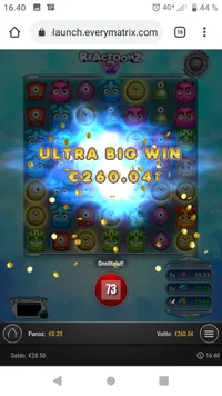Casino Lab Reactoonz player big win
