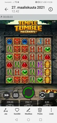 Relax Gaming Temple Tumble player big win Player wins massive 1275x win on the Relax Gaming game Temple Tumble. A small 0.2€ bet paid out a total of 255€ at .