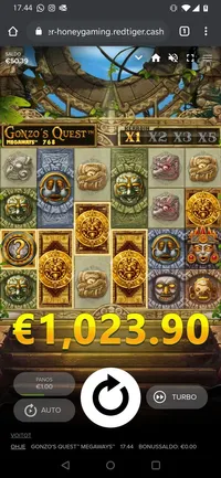 Red Tiger Gaming Gonzo's guest megaways player big win