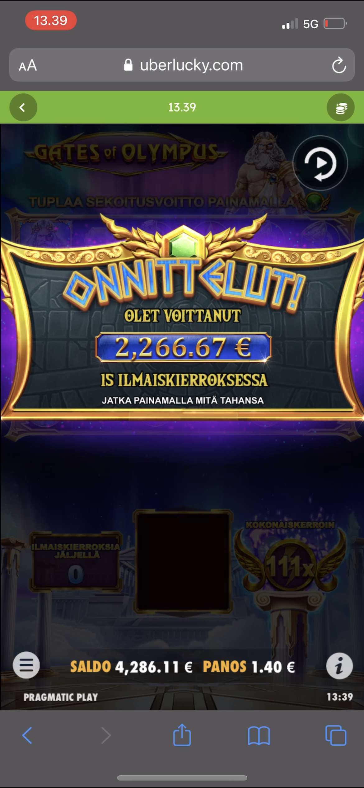 UberLucky Casino undefined iso voitto