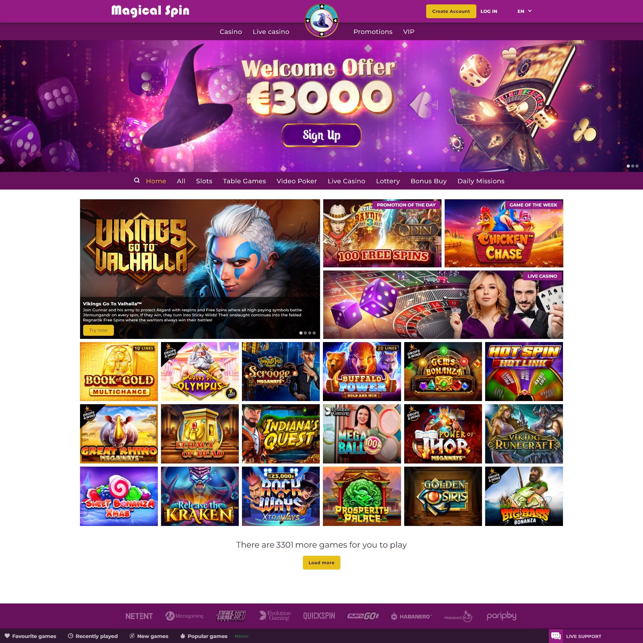 Magical Spin Casino review by Mr. Gamble