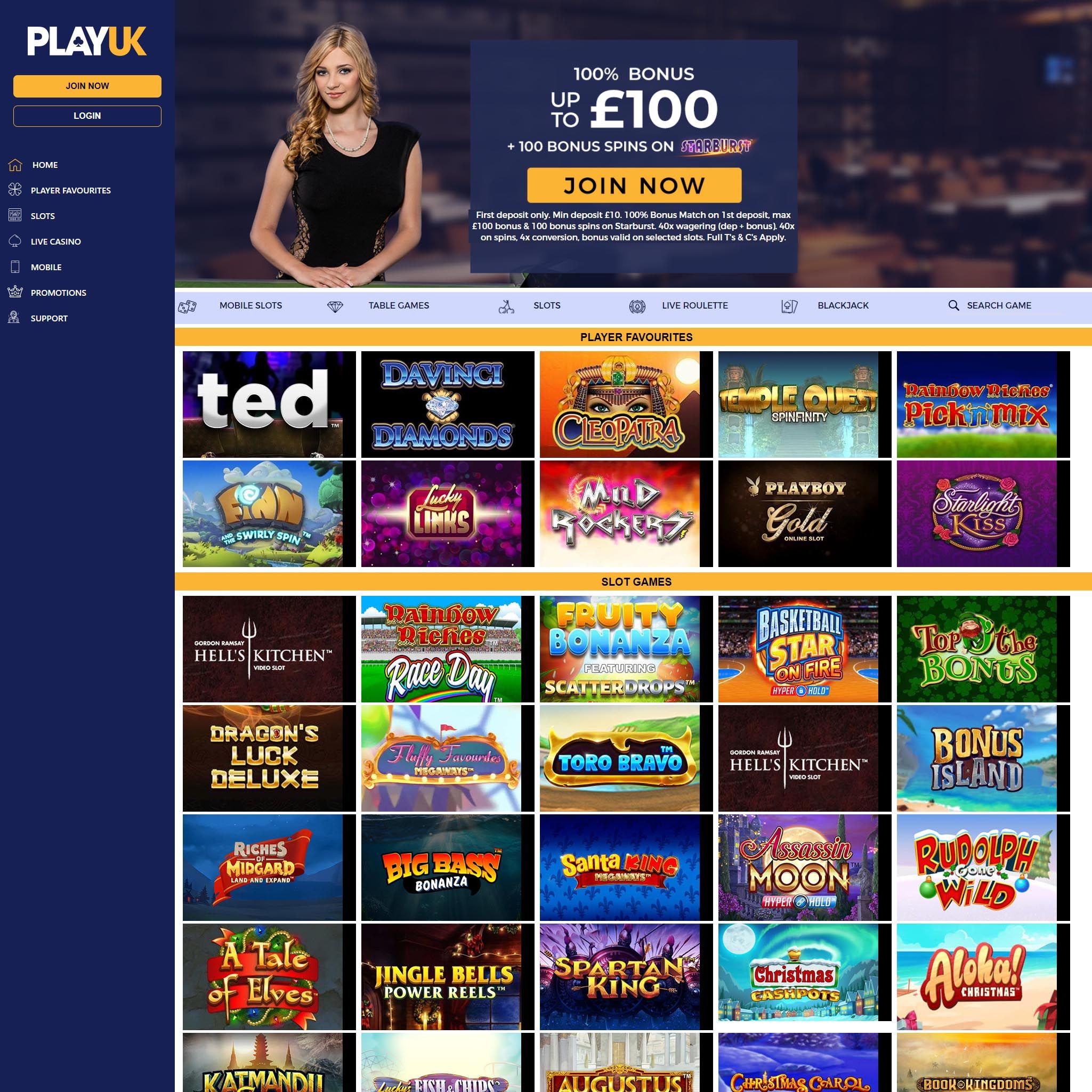 PlayUK Casino review