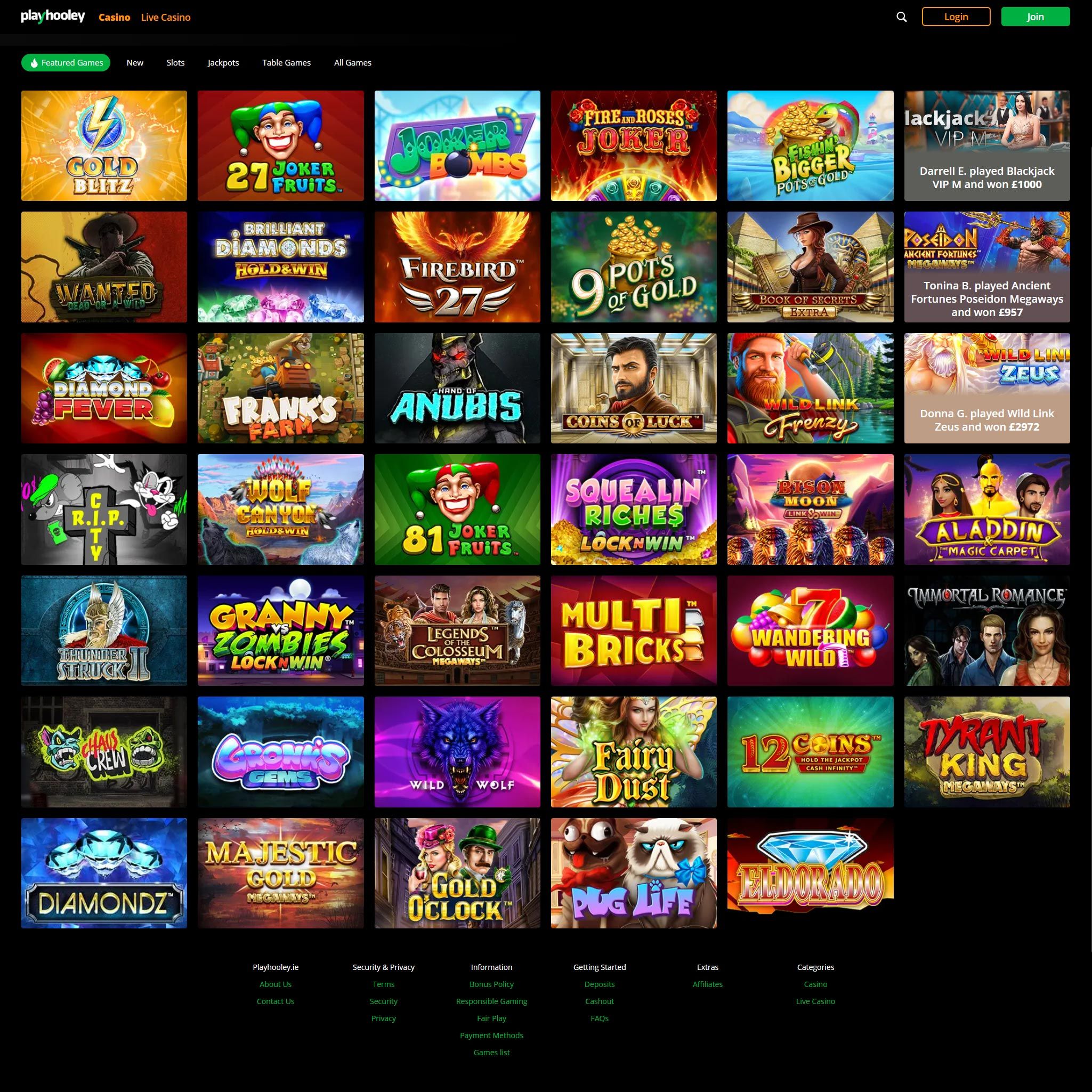 Play Hooley Casino review