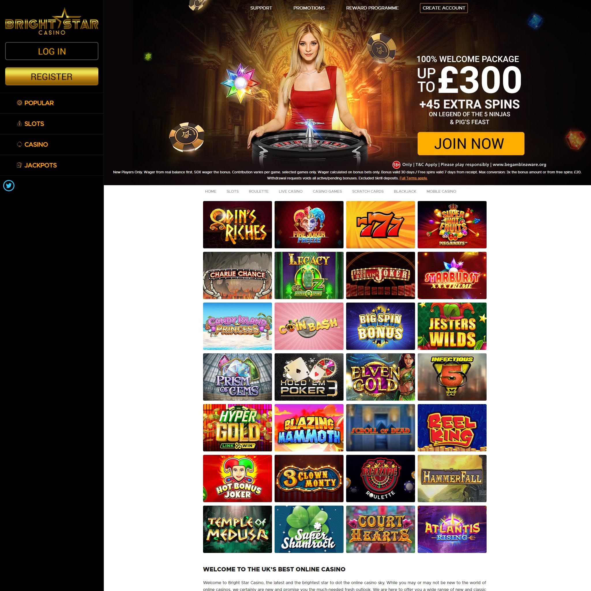 Bright Star Casino UK review by Mr. Gamble