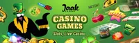 jaak casino offers various casino games like slots, live casino games like blackjack, baccarat and roulette-logo