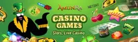 AmunRA games is distributed into top, popular, new, live casino, slots, blackjack, roulette, video poker, jackpot, and Egypt categories-logo