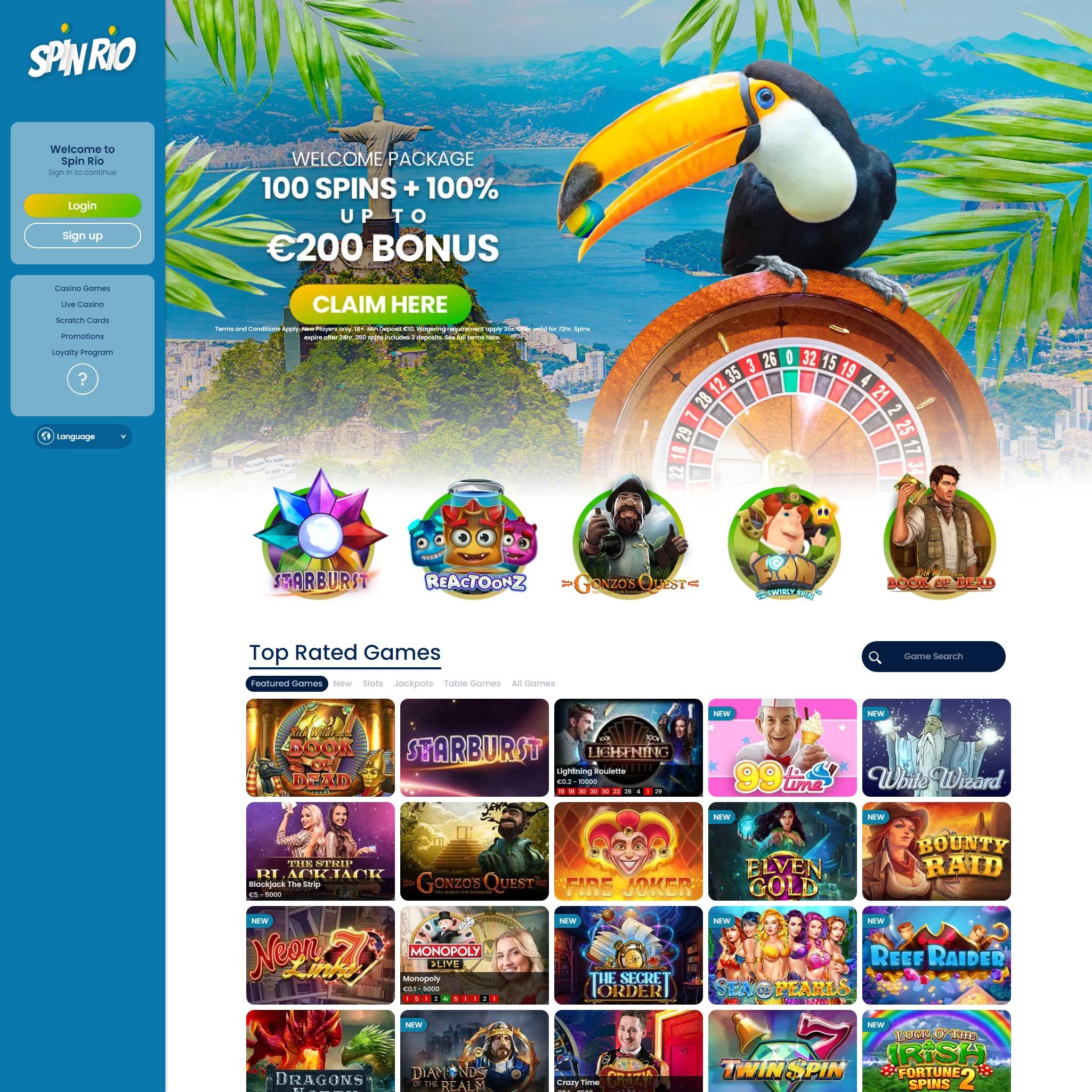 Spin Rio Casino UK review by Mr. Gamble