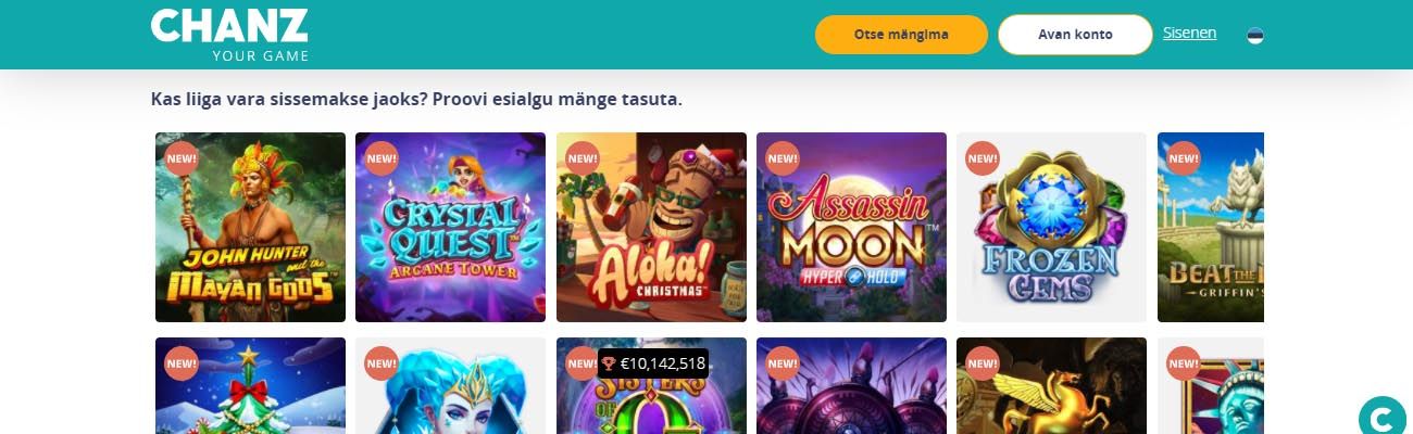 Chanz on Eesti esimene sotsiaalne online kasiino, kus väljamaksed jõuavad panka 7 sekundiga. Liitujatele tasuta spinnid