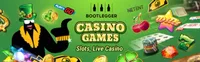 bootlegger offers various casino games like slots, live casino games like blackjack, baccarat and roulette-logo