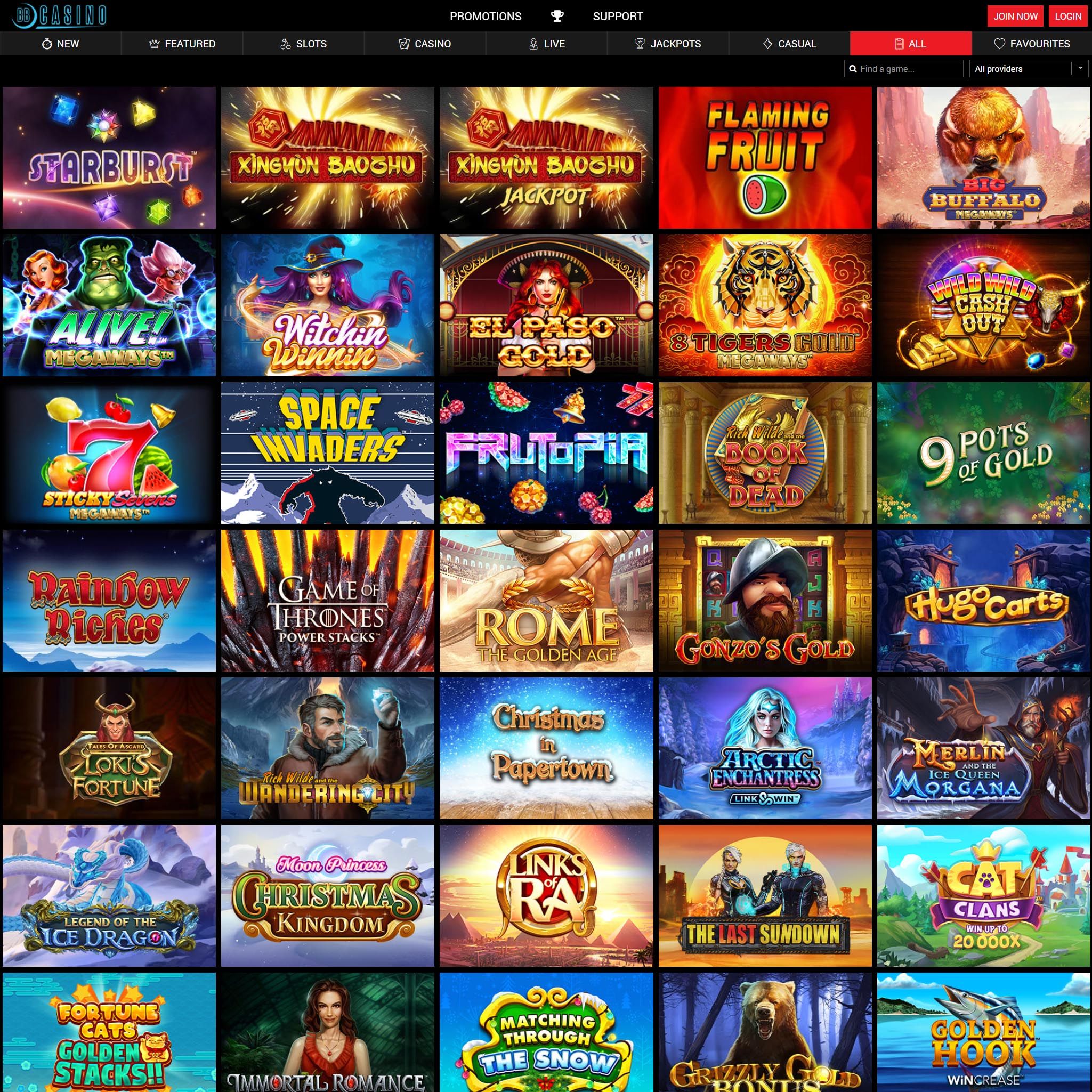 BB Casino  full games catalogue