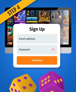 Create an account at an 60 free spin casino