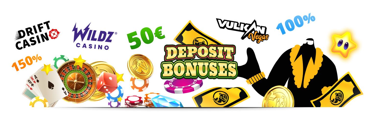 Deposit Bonus Casino deposit bonuses are here to increase your chances of winning. Pick the best deposit bonus for you and play your favorite game!