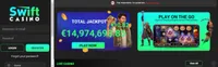 swift casino homepage casino lobby swift casino homepage offers casino games and promotions for new players-logo