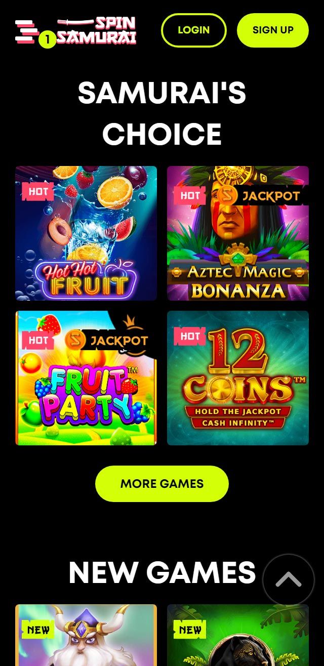 Spin Samurai Casino full games catalogue