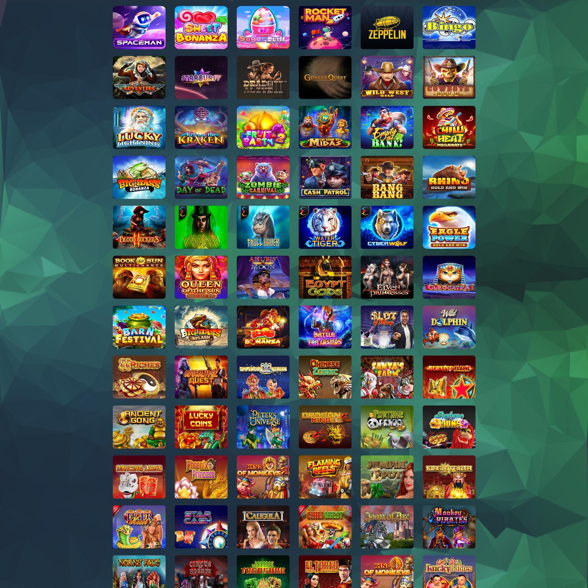 CristalPoker full games catalogue