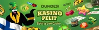 dunder casino tarjoaa slotteja, hedelmäpelejä, live casinos, rulettia ja blackjack-logo