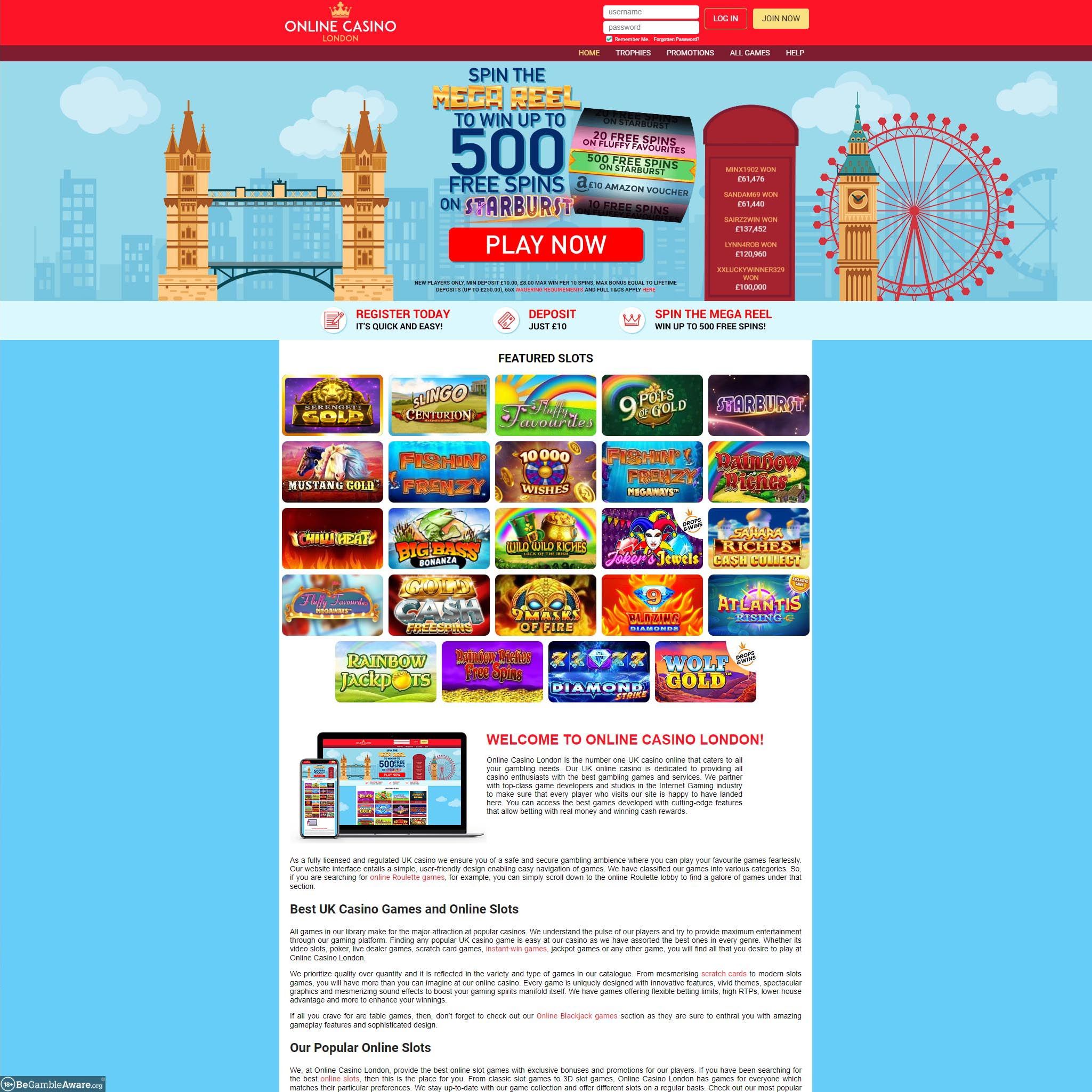 Online Casino London UK review by Mr. Gamble