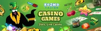 kozmo casino games and slots kozmo casino offers various casino games like slots, live casino games like blackjack, baccarat and roulette-logo