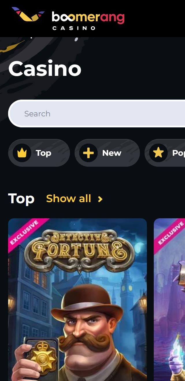 Schermata del pannello di controllo bonus su dispositivo mobile