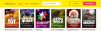 justspin casino canada homepage justspin canada homepage offers casino games, first deposit bonus and promotions for new canadian players-logo