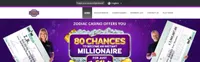 zodiac casino homepage offers casino games, first deposit bonus and promotions for new players-logo