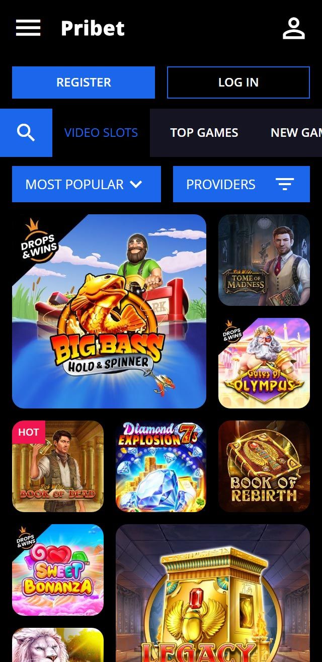 Screenshot der Pribet App Login-Seite