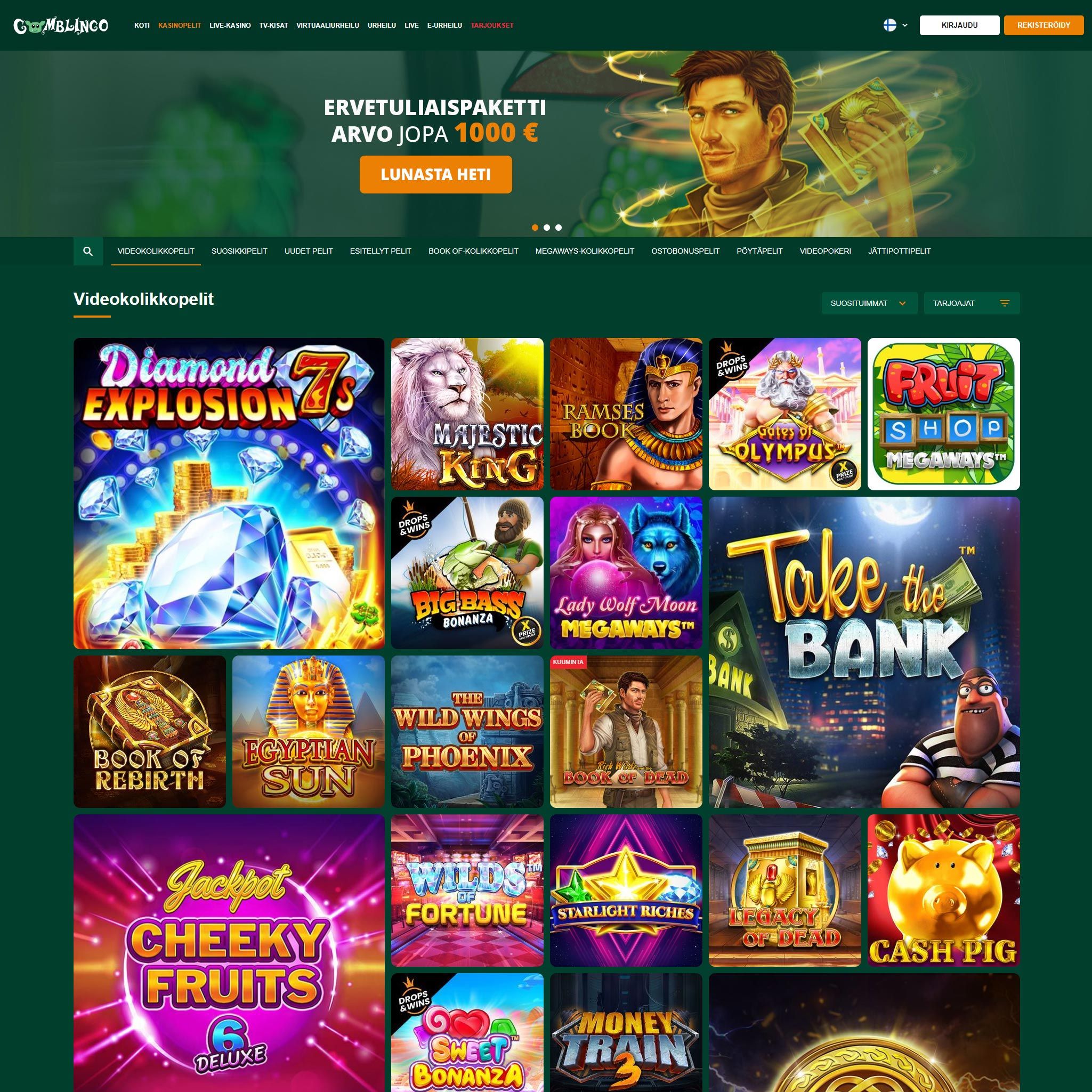Pelaa netticasino Gomblingo Casino voittaaksesi oikeaa rahaa – oikean rahan online casino! Vertaa kaikki nettikasinot ja löydä parhaat casinot Suomessa.
