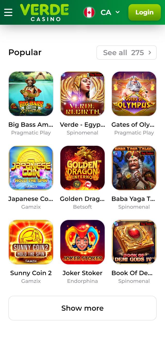 Verde Casino Werbung