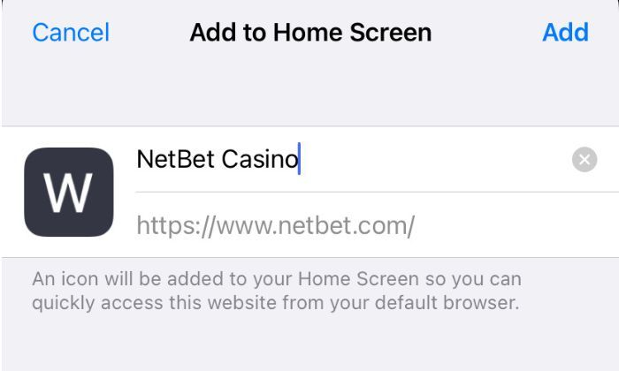 Customize the name of the mobile casino website