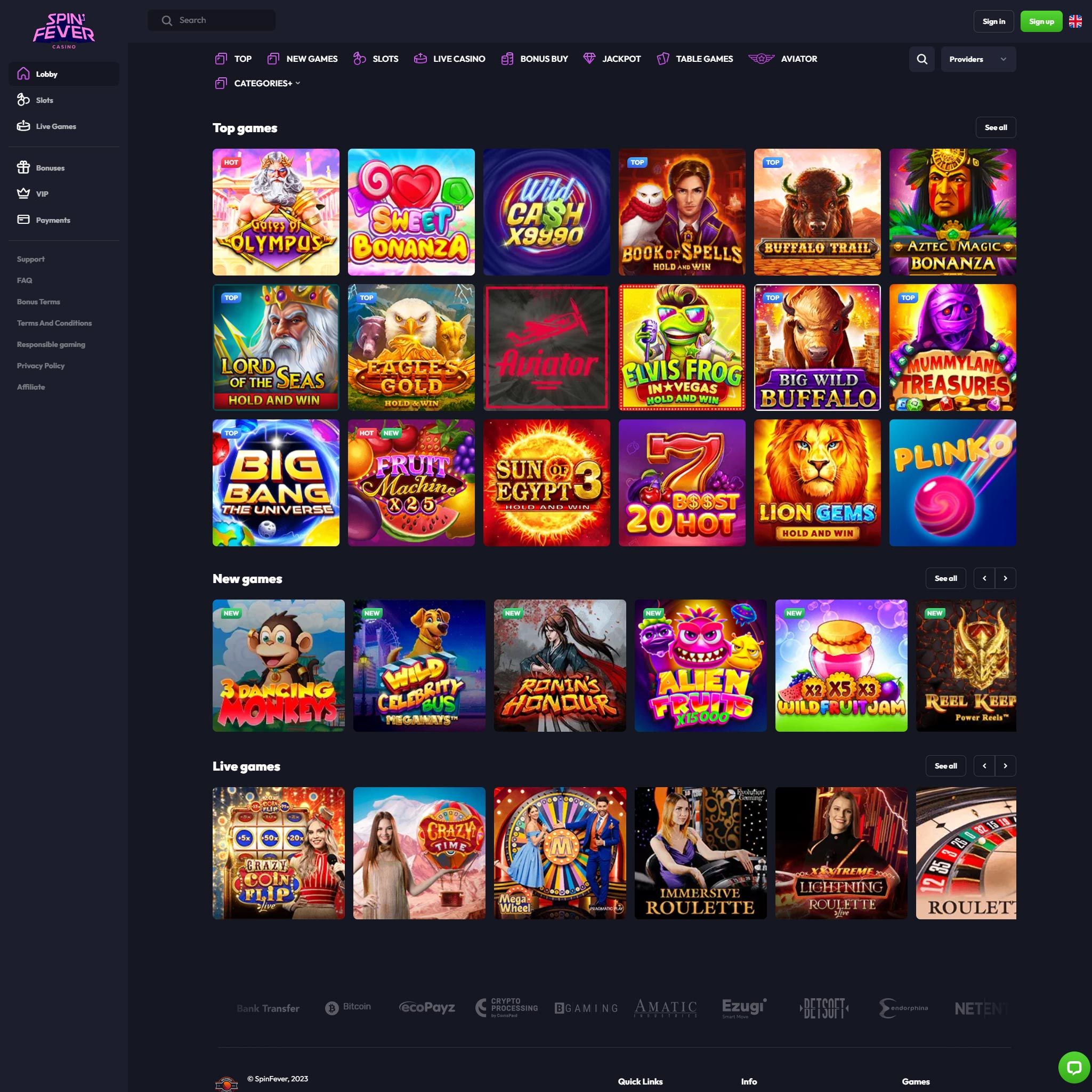 SpinFever Casino review by Mr. Gamble