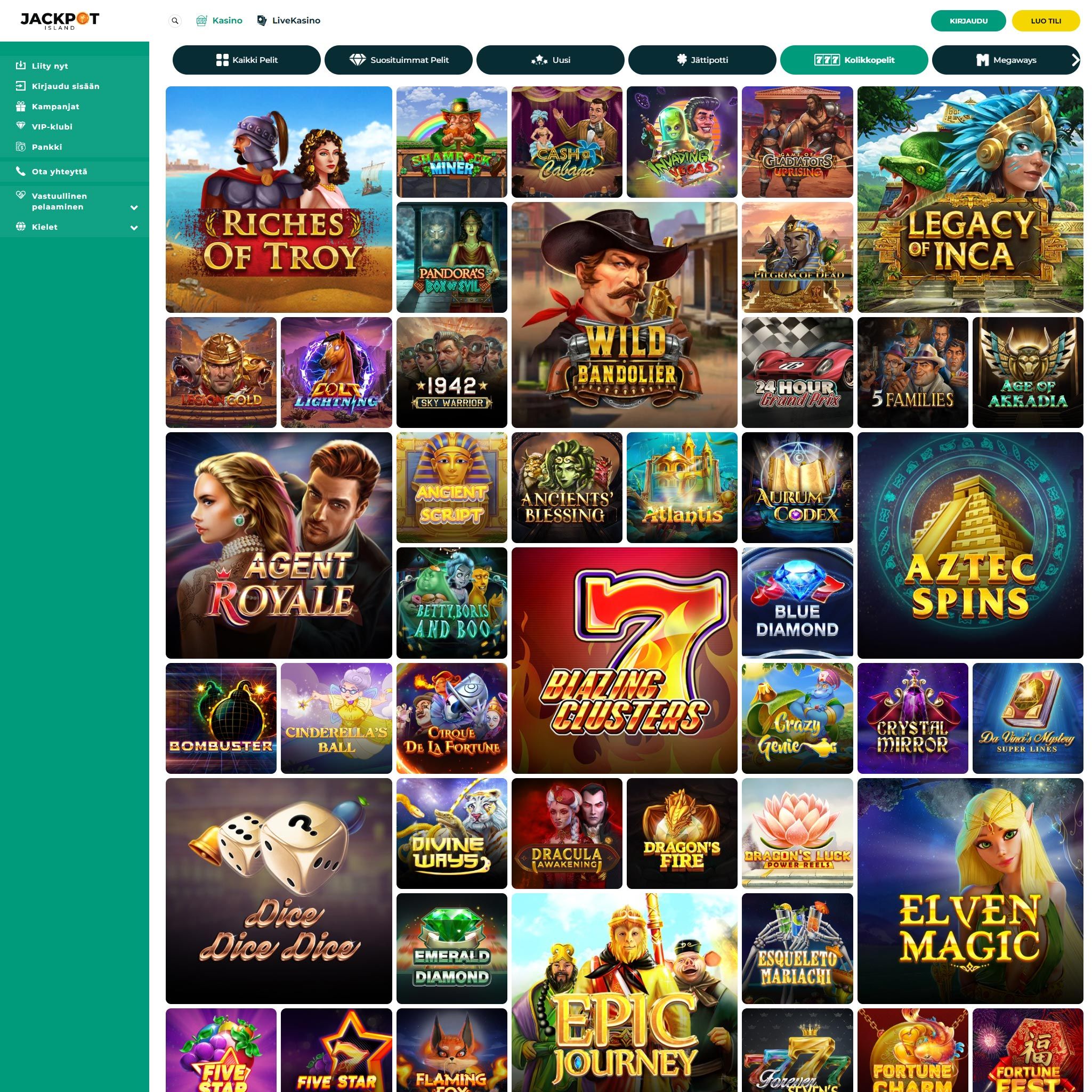 Pelaa netticasino Jackpot Island Casino voittaaksesi oikeaa rahaa – oikean rahan online casino! Vertaa kaikki nettikasinot ja löydä parhaat casinot Suomessa.