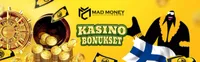mad money casino bonus tarjotaan tervetuliaisbonuksen muodossa uusille pelaajille-logo
