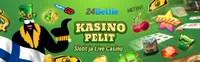 24bettle casino tarjoaa ison määrä kasinopelejä. Tämä on melko kattava pelimäärä suomalaisten pelaajien kannalta ja hyviltä valmistajilta kuten netent ja microgaming.-logo