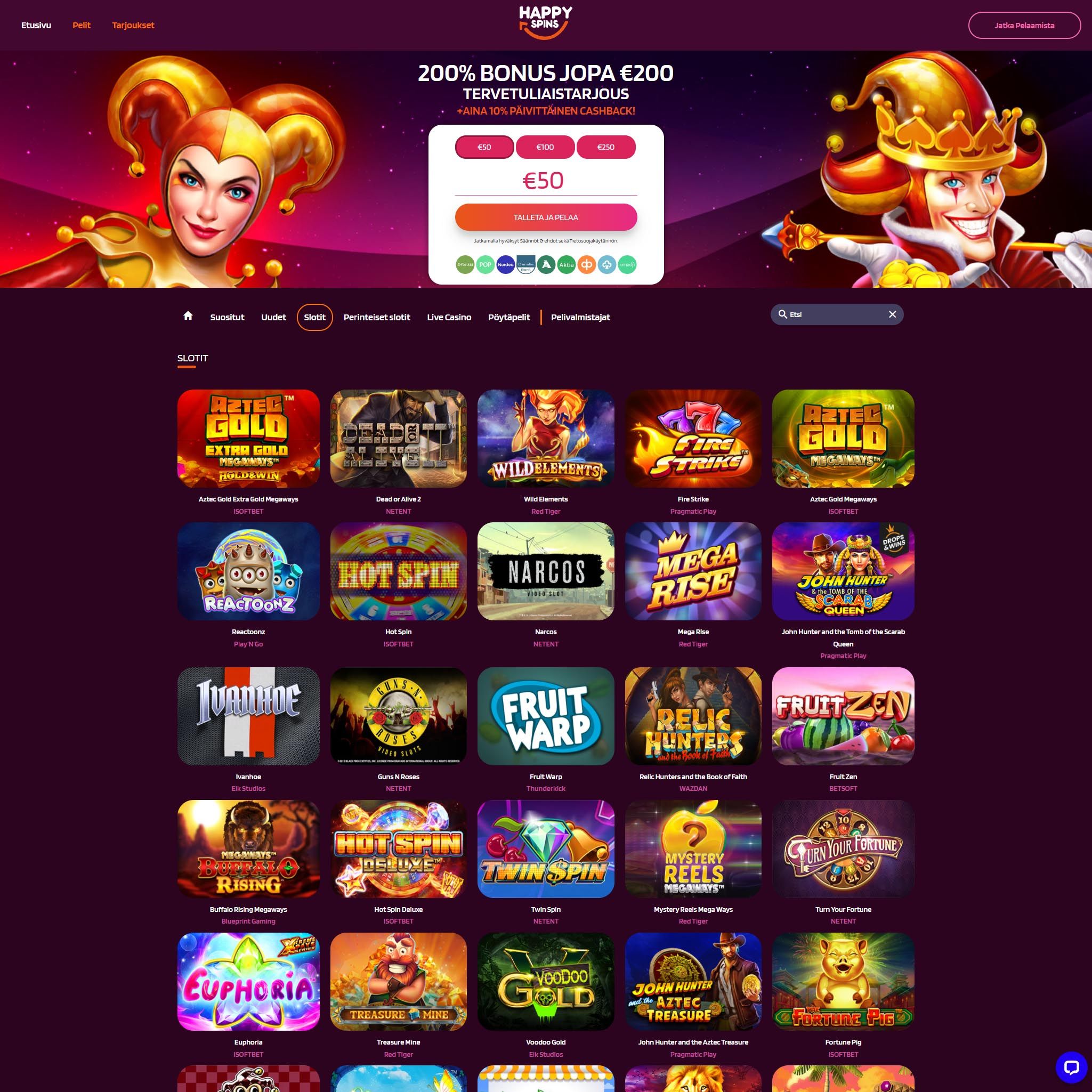 Pelaa netticasino HappySpins Casino voittaaksesi oikeaa rahaa – oikean rahan online casino! Vertaa kaikki nettikasinot ja löydä parhaat casinot Suomessa.