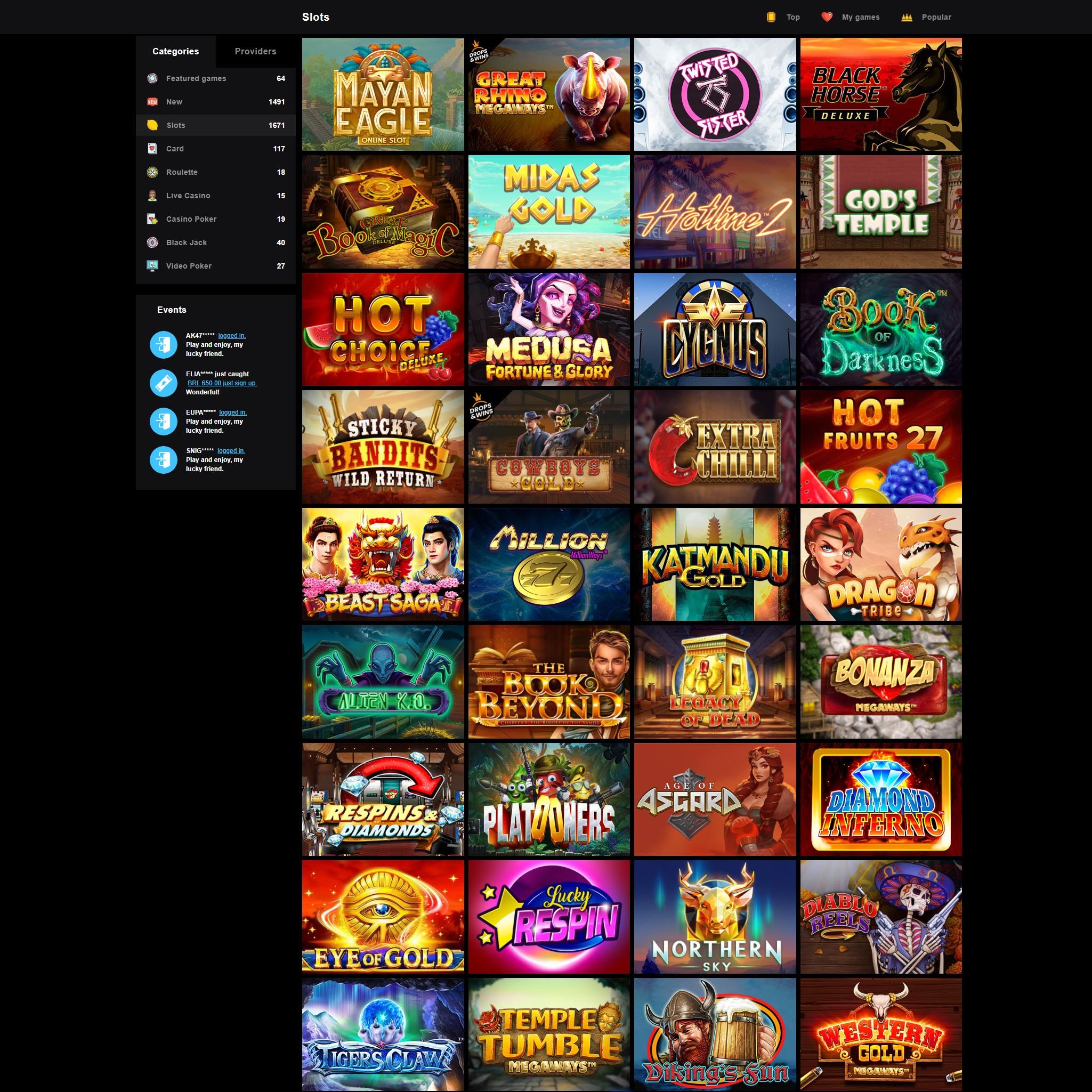 best rival gaming online slot sites