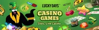 luckydays games and slots luckydays casino offers various casino games like slots, live casino games like blackjack, baccarat and roulette-logo