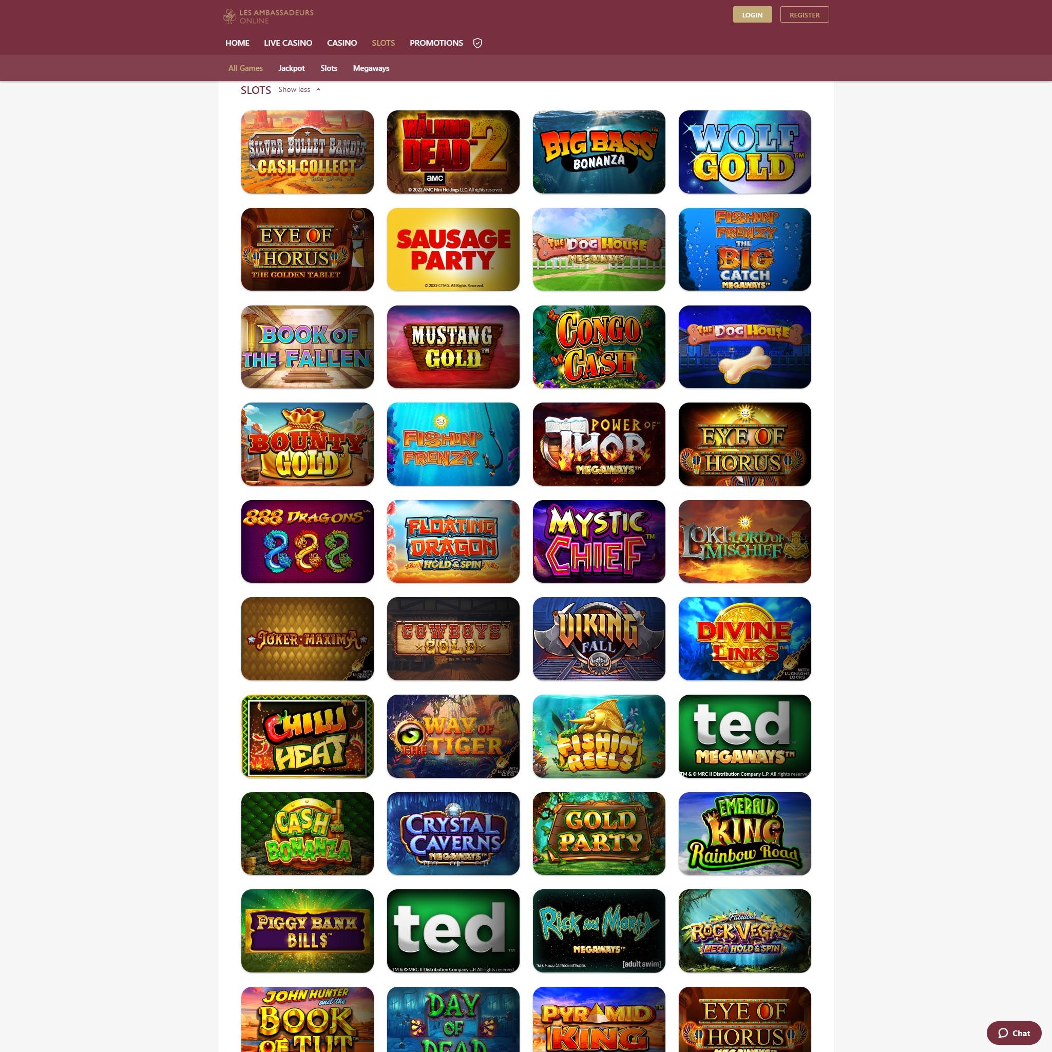 LClubOnline Casino full games catalogue